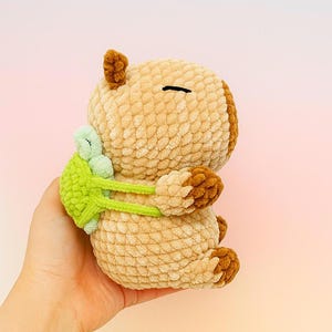 Capybara Amigurumi PDF Pattern - Easy Crochet with Chenille Yarn - Step-by-Step Knitting Instructions