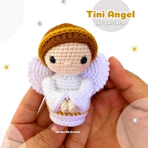 Mini Angel Amigurumi Crochet Pattern PDF | Angelito Crochet Fácil | Baptism, First Communion, Christmas Gift | Beginner | Español & English
