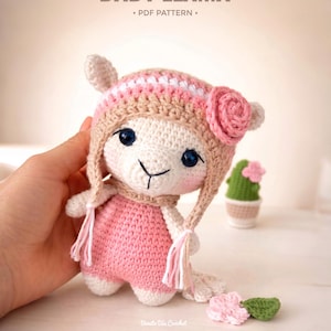 Llama Amigurumi Pattern PDF – Mini Peruvian Crochet Llama – DIY Digital Pattern in Spanish and English – Easy Knitted Doll