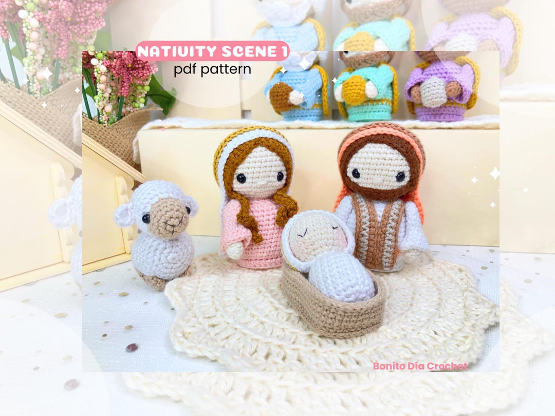 Nativity Crochet Pattern PDF | Crochet Amigurumi Manger Pattern – Holy ...