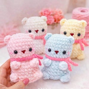 Wzór na misia amigurumi bez szycia | Wzór na szydełkowego mini misia