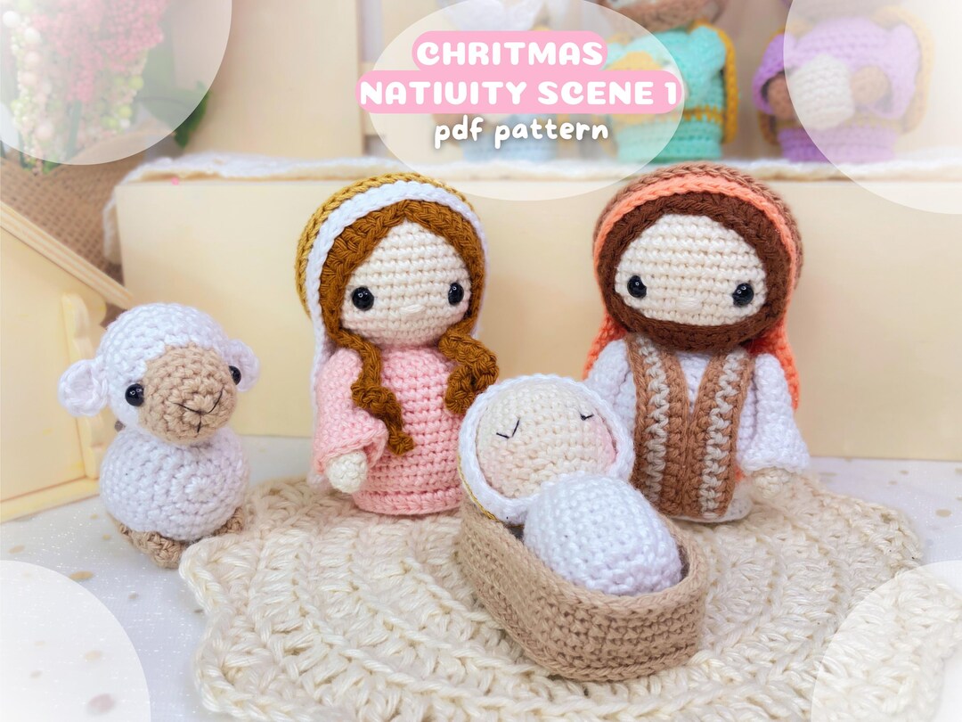 Amigurumi Nativity Scene Pattern PDF | Crochet Christmas Nativity Scene ...