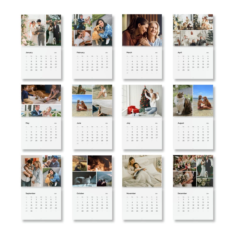 Custom Photo Wall Calendar 2024 Personalized Wall Calendar With Photo