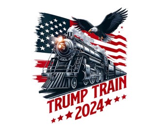 Trump Train 2024 Png, Trump 2024 Png, Patriota Risvegliato, Bandiera americana di Trump Biden, Patriota Risvegliato, Rendi l'America di nuovo grande,American Eagle