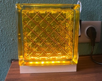 GOLD designlamp, handgemaakt in glassteen: moderne industriële chique sfeer, originele interieurdecoratie, retro bedlampje, 70