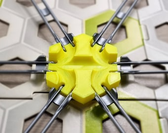 Standaardtegel: Gravitrax®-compatibele 3D-geprinte verlenging voor knikkerbanen (4 kleine bochten + 1 rechte lijn)