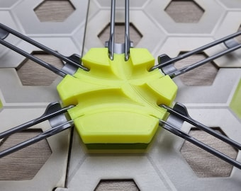 Standaardtegel: Gravitrax®-compatibele 3D-geprinte verlenging voor knikkerbaan (3 grote bochten)