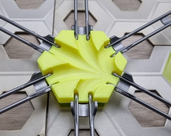 Standaardtegel - Gravitrax®-compatibele 3D-geprinte verlenging voor knikkerbanen (2 grote bochten + 2 kleine bochten + 1 rechte lijn)