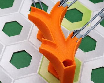 Gravity Fork - Gravitrax®-compatibele 3D-geprinte extensie voor knikkerbanen