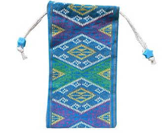 Blue patterned Pouch