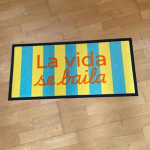Personalized doormat "Ciao Amore" – modern boot mat with stripes – robust & washable for outdoor use – housewarming gift – Made in Germany image 16