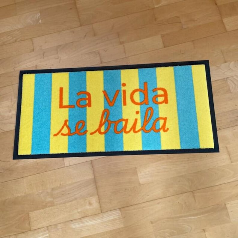 Personalized doormat "Ciao Amore" – modern boot mat with stripes – robust & washable for outdoor use – housewarming gift – Made in Germany image 16