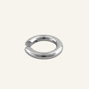 3mm thick ear cuff in solid rhodium-plated 925 sterling silver