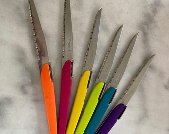 Laguiole Steak Knives Set of 5 | Serrated Stainless Steel, Made in