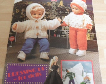 Sirdar Knitting Booklet Dolls clothes for Barbie Ken Sindy and Baby dolls  in DK