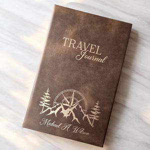 Personalized Travel Journal, Custom Journal for Traveling, Adventure Journal, Outdoor Notes, Travel Journal with Name, Gift for Hiking Trip