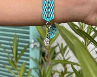 Bracelet de Perles Bleu Turquoise