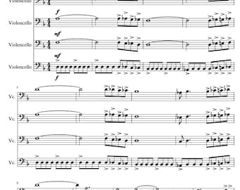 Phantom of the Opera Cello Quartet Sheet Music