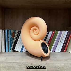 Altavoces Spirula de 3" color naranja pastel / Portátiles / Altavoz Nautilus con batería recargable