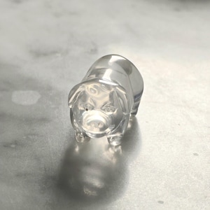 Hand Carved Gemstone Crystal Pig Figurine Animal Statue Carving Office Home Decor Collections