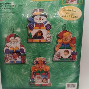 BUCILLA Festive Frames Counted Cross Stitch, Complete Kit-2000, Christmas Craft, Each Kit Makes 4 Frames