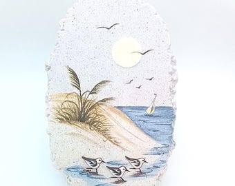 Raised 3D Nautical Beach Side Wall Hanging~ Signed Castellina, Beach Decor