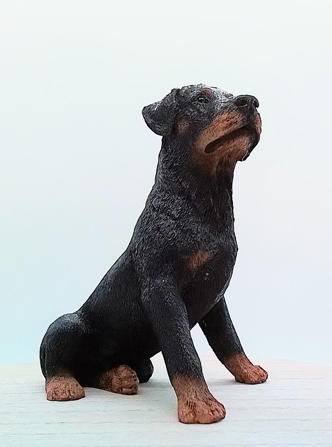 VTG Rottweiler Figurine, Traditional Markings, Realistic Eyes, Seated ...