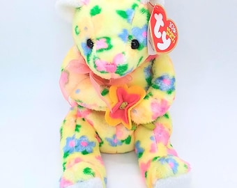 Bloom the Bear TY Beanie Babies 10th Year Anniversary