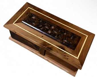 Cassetta - Scatola in legno di Thuya - Ara - Legno - Tavolo - Decorazione - Fatto a mano - Cassapanca