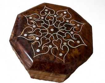 Scatola - cofanetto in legno di Thuya - Ara - legno - tavolo - decorazione - fatto a mano - cassapanca