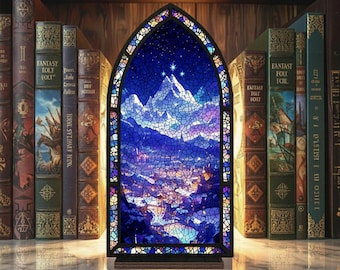 Kącik książkowy Velaris ACOTAR, Kącik książkowy Night Court, Kącik książkowy Acotar, Wkład do regału na książki fantasy, Prezent dekoracyjny, Prezent dla miłośników książek, Prezent dekoracyjny do kącika książkowego