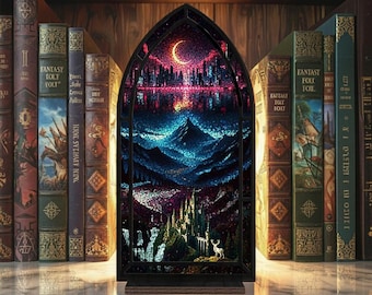 Rincón de lectura Lunathion Velaris Crescent City, Rincón de lectura Crescent City, Regalo de decoración de estantería de fantasía, Regalo para amantes de los libros, Regalo de decoración de rincón de lectura