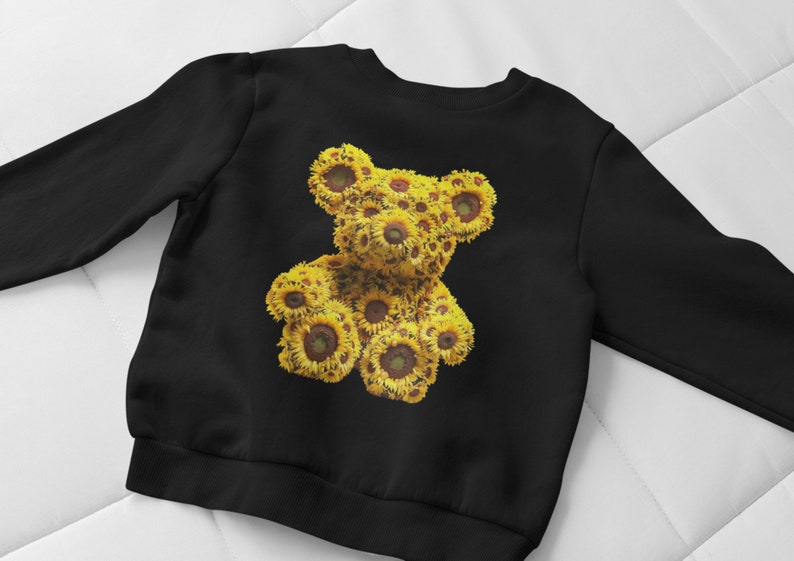Sunflowers, Sunflower Clothing, Sunflower Bears, Bear Sweatshirt