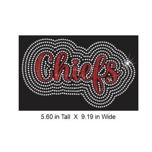 Chiefs Script Download Rhinestone and Vinyl Combo CUT TEMPLATE File in Svg, Eps, and Png for cricut and silhouette