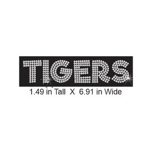 Tigers Word (5300a) DESCARGAR ARCHIVO DE PLANTILLA DE CORTE DE Rhinestone en Svg, Eps y Png para cricut y silueta