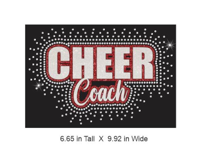 Coach Rhinestone Template Cheer Coach Rhinestone & Vinyl Cut Template (digital Download) - Etsy
