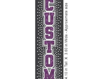 2-laags verticaal Varsity-sjabloon op maat voor Word (SVG, PNG) Digitale download