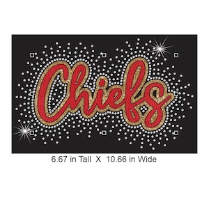 Chiefs CM Download Rhinestone and Vinyl Combo CUT TEMPLATE File in Svg, Eps, and Png for cricut and silhouette