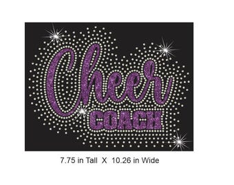 Cheer Coach BT INSTANT DOWNLOAD Rhinestone/Vinyl Cut Template File in Svg, Eps,and Png for cricut& silhouette