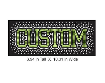 Create Your Own 2 Color Rhinestone Custom BLOCK Burst Your Name Download CUT TEMPLATE File in Svg, Eps, and Png for cricut and silhouette
