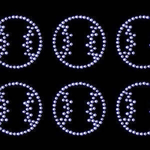 Baseball Rhinestone Mini - Made with Stunning Clear Rhinestones - 6 piece