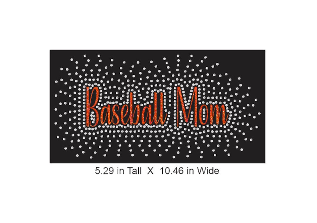 Baseball Mom (TS) Download Rhinestone and Vinyl Combo CUT TEMPLATE File ...