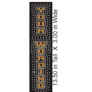 Verticale Varsity Maak je eigen tekst Aangepaste download strass- en vinyl CUT SJABLOONbestand in Svg, Eps en Png voor cricut en silhouette