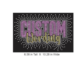 Leonore Custom Combo Design Custom Creëer je eigen naam met strassteentjes en een glitterkleur naar keuze - door warmte aangebracht