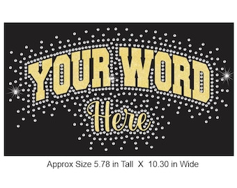 Varsity Double Erstellen Sie Ihren eigenen Wortlaut Benutzerdefinierte Download Strass & Vinyl CUT TEMPLATE-Datei in SVG, Eps und Png für Cricut und Silhouette