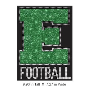 Varsity Letter Sport aangepaste naam vinyl en strass multimediaontwerp in glittervinyl en heldere strassteentjes - volgens jouw formulering