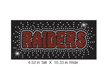 Raiders 2 Color Block Download Rhinestone CUT TEMPLATE File in Svg, Eps, and Png for cricut and silhouette.  Instant Raiders Download