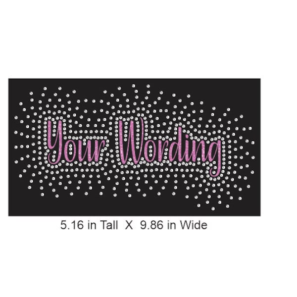 Create Your Own Wording Custom Download Rhinestone & Vinyl CUT TEMPLATE File in Svg, Eps, and Png for cricut and silhouette (TS)