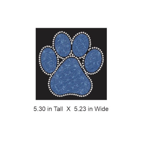 5-inch Paw Print Download Rhinestone and Vinyl Combo CUT TEMPLATE File in Svg, Eps, and Png for cricut and silhouette