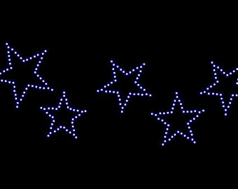 5 étoiles (5 par commande) - Fabriquées avec de superbes strass transparents - Rehaussez vos vêtements préférés avec ces étoiles en strass